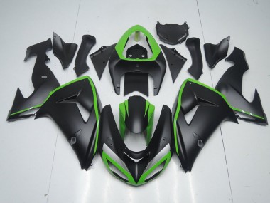 ZX10R 06-07 - Negro Mate con Verde Line