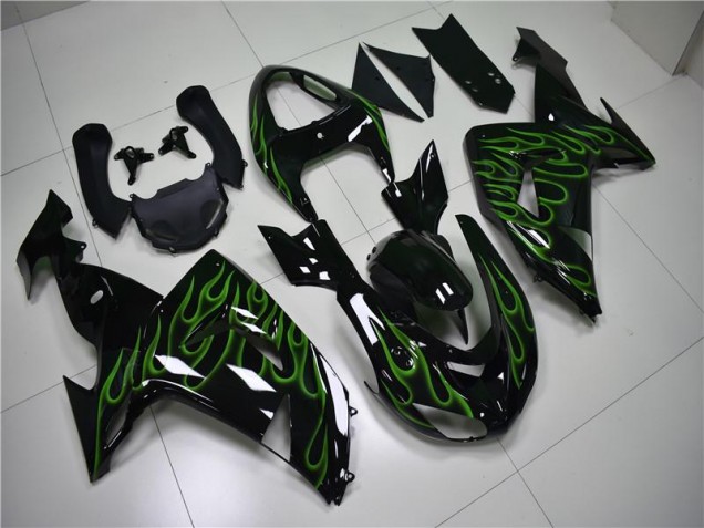 ZX10R 06-07 - Negro Verde Llama